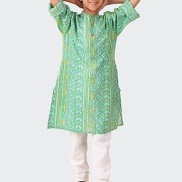 Fabindia Boys Geometric Printed Cotton Kurta-11