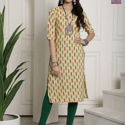 7Threads Women Ethnic Motifs Printed Floral Crepe Kurta-image-69