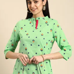 Anouk Floral Printed Pure Cotton Kurta-image-23