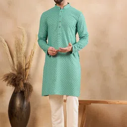 HERE&NOW Ethnic Motifs Embroidered Straight Kurta-picture-44