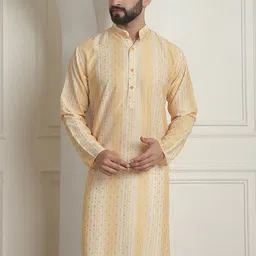SOJANYA Ethnic Motifs Printed Mandarin Collar Long Sleeves Straight Kurta-picture-21