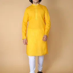 MAAHI FABS Mandarin Collar Long Sleeve Straight Cotton Ethnic Kurta-image-40