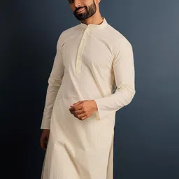 Lightpole Band Collar Straight Kurta-image-15