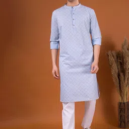 SHIWAM ETHNIX Printed Long Sleeve Straight Kurta-image-89