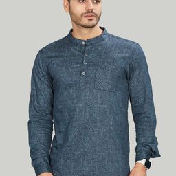 Authentics Geometric Printed Pure Cotton Short Kurta-picture-50