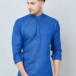 Armaan Ethnic Men Solid Mandarin Collar Kurta-image-73