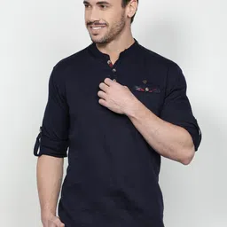 Kuons Avenue Men Blue Kurta-picture-22