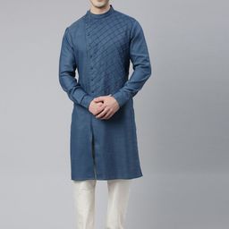 TheEthnic.Co Band Collar Angrakha Kurta-picture-13