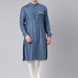 TheEthnic.Co Mandarin Collar Pathani Kurta-picture-15