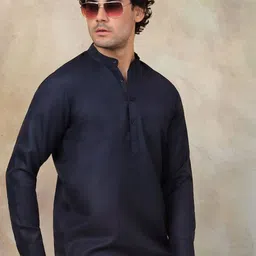 Jompers Mandarin Collar Regular Sleeves Short Kurta-picture-31