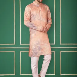 Jompers Abstract Mandarin Collar Long Sleeves Thread Work Cotton Kurta-picture-8