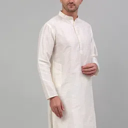 Jompers Mandarin Collar Silk Kurta-image-61