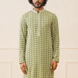 Jompers Ethnic Motifs Embroidered Mandarin Collar Straight Kurta-picture-45