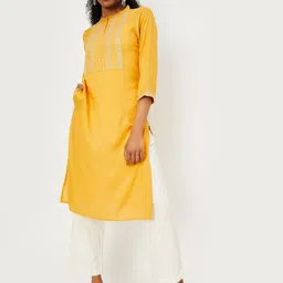 max Women Embroidered Thread Work Kurta-image-72