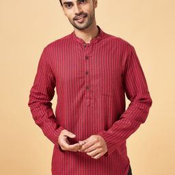 indus route by Pantaloons Geometric Printed Mandarin Collar Kurta-image-42
