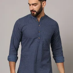 FABRIC FITOOR Men Geometric Embroidered Thread Work Kurta-picture-28