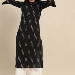 KALINI Abstract Printed Cotton Kurta-8