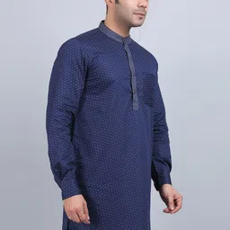 Spring Soul Floral Printed Band Collar Cotton Straight Kurta-picture-29