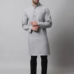Enchanted Drapes Men Cotton Straight Kurta-picture-10