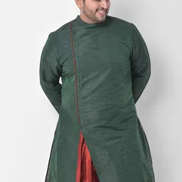 DEYANN PLUS Men Green Kurta-image-83