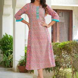 KALINI Ethnic Motifs Printed Pure Cotton Kurta-44