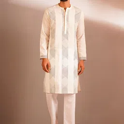JAYPORE Men Printed Thread Work Kurta-picture-32