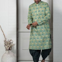 KISAH Mandarin Collar Floral Printed Straight Kurta-picture-41