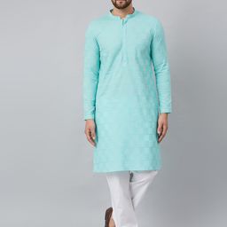 See Designs Men Chikankari Embroidered Cotton Kurta-image-83