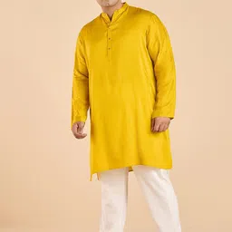 Big Hello - The Plus Life Band Collar Straight Kurta-image-86