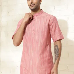 Fabindia Men Striped Thread Work Kurta-picture-8