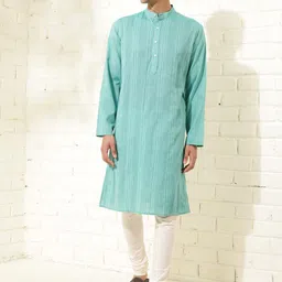Fabindia Striped Pintucks Cotton Straight Kurta-image-41
