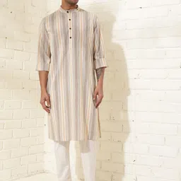 Fabindia Striped Cotton Strigth Kurta-picture-44