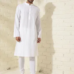 Fabindia Striped Slim Fit Cotton Straight Kurta-picture-19