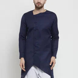 TREEMODA V-Neck Asymmetric Hem Kurta-image-1