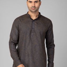 NEUDIS Mandarin Collar Pure Cotton Straight Short Kurta-picture-56