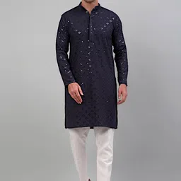 Jompers Chikankari Embroidered Sequinned Kurta-image-49
