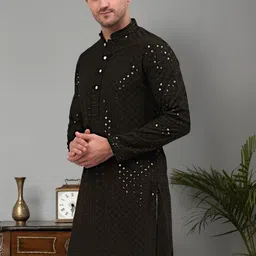 Jompers Embellished Thread Work Pure Cotton Kurta-image-73