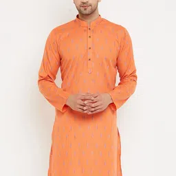 Armaan Ethnic Men Orange Ethnic Motifs Kurta-picture-55