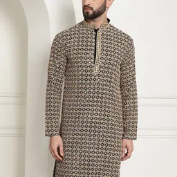 SOJANYA Geometric Embroidered Pure Cotton Kurta-picture-57