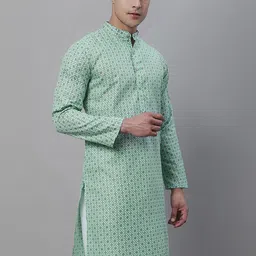 SOJANYA Floral Printed Cotton Linen Kurta-picture-56