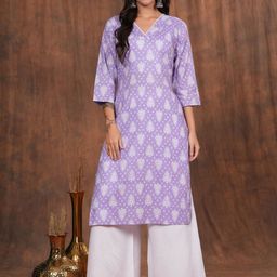 Vilgi Women Ethnic Motifs Printed Kurta-image-73