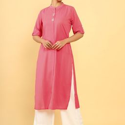 Soch Women Coral Striped Kurta-picture-26