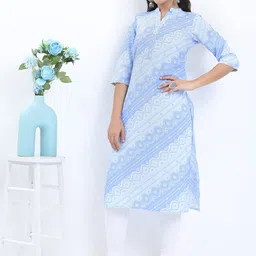 KETCH Mandarin Collar Bandhani Printed Gotta Patti Kurta-picture-49