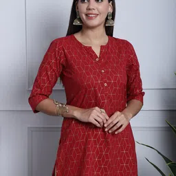Grancy Geometric Printed Straight Kurti-picture-46