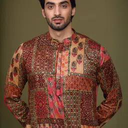 KISAH Men Multicoloured Kurta image 5