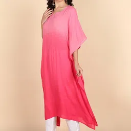 Maaesa Flared Sleeves Crepe Kaftan Kurta image 3