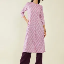 Soch Ethnic Motifs Printed A-Line Kurta image 5