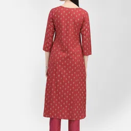 Span Ethnic Motifs Printed Sequinned A-Line Kurta image 5