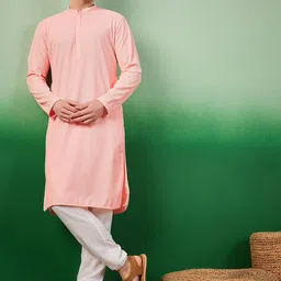 Sangria Geometric Embroidered Mandarin Collar Chikankari Pure Cotton Straight Kurta-picture-51
