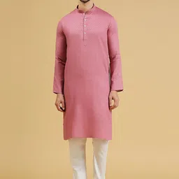 RAJUBHAI HARGOVINDAS Mandarin Collar Regular Pure Cotton Straight Kurta with Churidar-picture-17